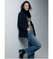 LCW Vision Siyah Krep Kadın Blazer Ceket