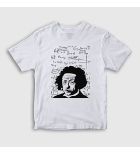 Presmono Unisex Çocuk Beyaz Formulas Scientist Albert Einstein T-Shirt 333812tt