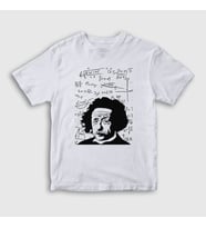 Presmono Unisex Çocuk Beyaz Formulas Scientist Albert Einstein T-Shirt 333812tt