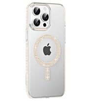 Mey İthalat® iPhone 14 Pro Max Move Taşlı Magsafe Kapak - Pembe