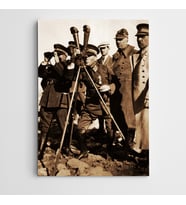 Atatürk Dürbünle Bakarken Ankara 1926 Kanvas Tablo