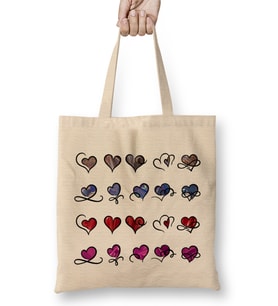 Chrome Hearts Holographic Metallic Hearts Pattern Bez Çanta Uzun Saplı