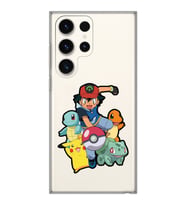 Samsung Galaxy S23 ULTRA Uyumlu Pokemon Tasarımlı Şeffaf Telefon Kılıfı