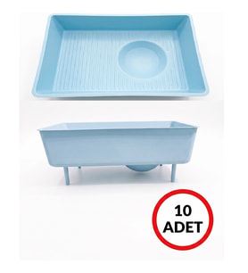 Muhabbet Kuşu ve Papağan Plastik Folluk 26x18x10 cm - Ayaklı 10 Adet
