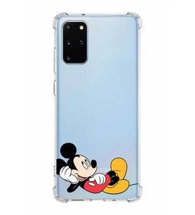 Samsung Galaxy S20 Plus  Köşe Korumalı Antişok Kapak Mickey Mouse Tasarımlı Şeffaf  Kılıf