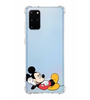 Samsung Galaxy S20 Plus  Köşe Korumalı Antişok Kapak Mickey Mouse Tasarımlı Şeffaf  Kılıf