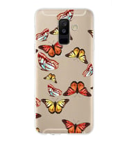 PrintiFy Samsung Galaxy A6 Plus 2018 ile Uyumlu 1mm Slim Fit Water Color 2 Baskılı Şeffaf  Kılıf