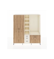 Kronos Dolap 13 Raflı 3 Çekmeceli 4 Kapaklı 220x59x243 Aytaşı-Çam/Aytaşı