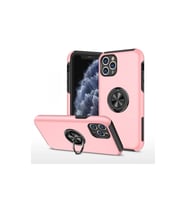 Apple iPhone 11 Pro Max Kılıf Elit Yüzüklü Kapak - Pembe