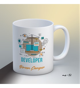 Kişiye Özel Developer Temalı Kupa Bardak