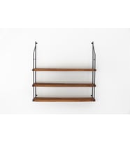 Vivekka 50 cm Ahşap Metal Üçlü Raf