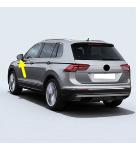VW Tiguan 2016-2020 Sol Dış Dikiz Ayna Camı Isıtmalı 5NA857521