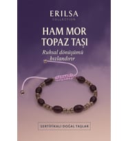 Sertifikalı Sentetik Ham Mor Topaz Taşı Bileklik - Ruhsal Dönüşüm ve Enerji Veren Takı (Çok Renkli)