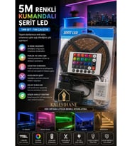 Kalemhane 5 Metre Şerit Led Kumandalı Adaptörlü