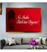 Altın Çerçeveli dekoratif tablo a439 (Gold)