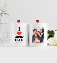 BK Gift Kişiye Özel Babalar Günü Hediyesi Fotoğraflı Kupa Bardak-23 (Beyaz)