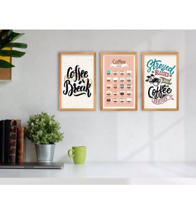 BK Home Coffee Tasarımlı Dekoratif 3’lü Retro Ahşap Tablo-6