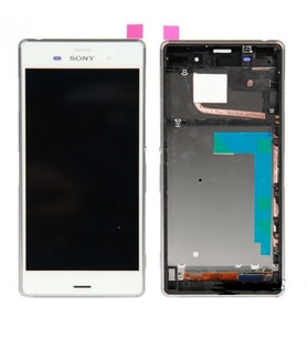 Sony Z3 Lcd Ekran Dokunmatik Çerçeveli Panel %100 Orijinal (Beyaz)