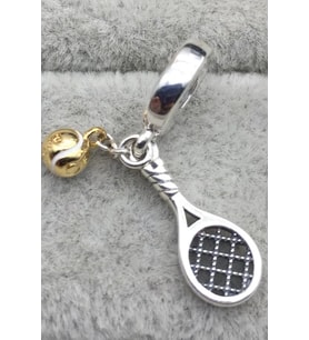 Fubena Tenis Raketi ve Altın Renk Top Sallantılı Charm