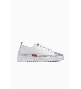 Venüs Kadın Deri Deri Sneaker Ayakkabı 26y 26150001y Beyaz/gümüş
