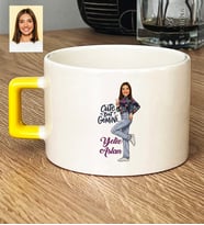 Kişiye Özel Karikatürlü Cute But Gemini İkizler Burcu Lüks Fincan Doğum Günü Hediyesi