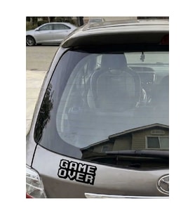 Game Over Araba ve motor sticker oto moto sticker