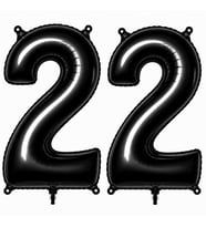 22 Rakam Folyo Balon Siyah Rengi (76 cm)