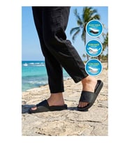Walkway 8000-02 G Siyah-Siyah Unisex Terlik