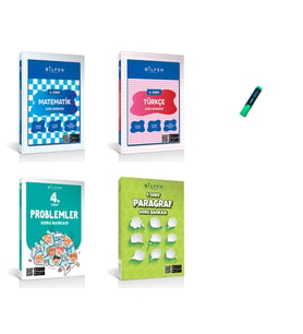 4. Sınıf Yeni Nesil Matematik Türkçe Problem ve Paragraf Soru Bankası 4lü Set