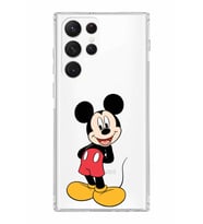 Samsung Galaxy S22 Ultra  Kamera Korumalı Kapak Mickey Mouse Tasarımlı  Şeffaf Kılıf