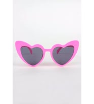 Kalp Çerçeve Güneş Gözlüğü Cat Eye Kalp Gözlük Pembe-Tek Ebat