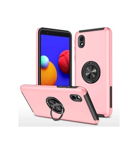 Durukar® Samsung Galaxy A01 Core Kılıf Elit Yüzüklü Kapak - Pembe
