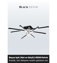 Nova 8 Silver LED Tavan Avize – Kumandalı Dim Edilebilir – Aşağı Işık