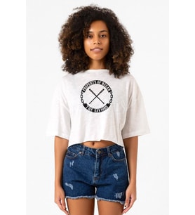 The Walking Dead Property Of Negan Beyaz Kırçıllı Kadın Crop Tshirt