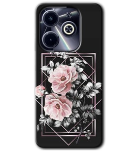 İnfinix Hot 40i Kılıf HD Desen Baskılı Kılıf - Retro Çiçek 1
