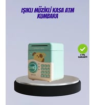 Su Yeşili Işıklı Sesli Elektronik Şifreli Çocuk Kumbarası