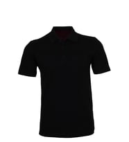Erkek Siyah Tişört Polo Yaka Normal Kesim % 100 Pamuk Pike Kumaş rar00878