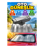 Oto Güneşlik Tüm Araç Tipleri İçin Metalize Reflektörlü Isı Önleyici Ön Cam Güneşliği