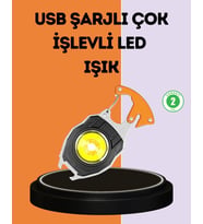 Led Işıklı Acil Durum Düdüklü Anahtarlık Fener