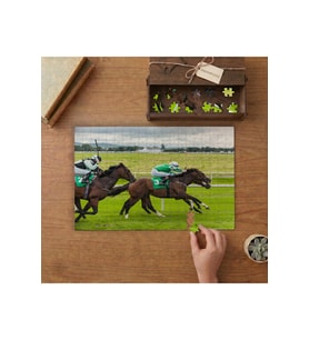 At Yarışı - Jokeyler Tasarımı 240 parça Ahşap Puzzle Ahşap Kutuda MP08541