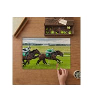 At Yarışı - Jokeyler Tasarımı 240 parça Ahşap Puzzle Ahşap Kutuda MP08541