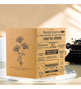 1945 Kraft Kutlama Kartı - Doğum Günü Kartı - Yıl Dönümü Kartı - Nostalji Gazetesi