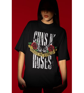 Tasarım Guns 'N Roses Rock Metal Müzik Grubu Baskılı Unisex Oversize Tişört