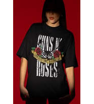 Tasarım Guns 'N Roses Rock Metal Müzik Grubu Baskılı Unisex Oversize Tişört