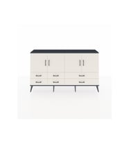 Arges Konsol 6 Raflı 6 Çekmeceli 4 Kapaklı 176x30x99 Antrasit-Aytaşı