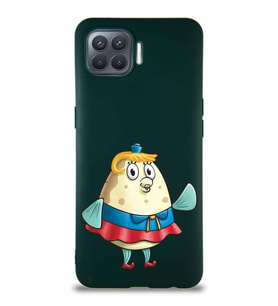 Oppo Reno 4 Lite Soft Premier Kapak Bayan Puff Tasarımlı Silikon Kılıf - Yeşil (Şeffaf)