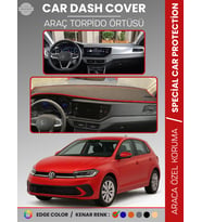 VOLKSWAGEN POLO (2022+) Torpido Örtüsü Ön Göğüs Koruma Torpido Koruma Tam Uyum Kaymaz Özel Kesim
