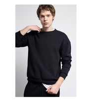 Defacto Boxy Fıt Pike Siyah Erkek Sweatshirt E1519AX/BK81