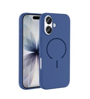 iPhone 17 Kılıf M-safe Şarj Özellikli Meta Kılıf (Lacivert)