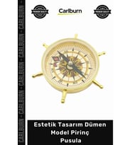 #Pusula Dekoratif Denizci Koleksiyonluk El Yapımı Şık Estetik Tasarım Dümen Model Pirinç Pusula